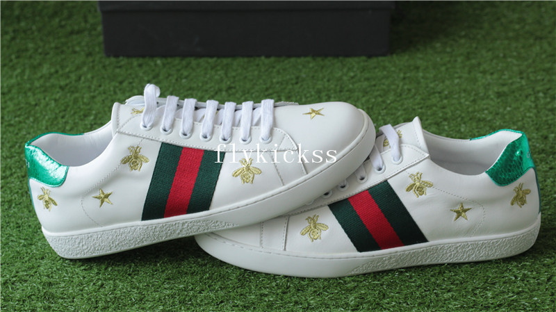 GC Ace Embroidered Sneaker White Bee & Star